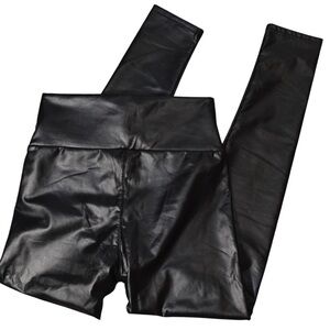 Ginasy Faux Leather Leggings Tummy Control Stretch High Waist Small NWT‎